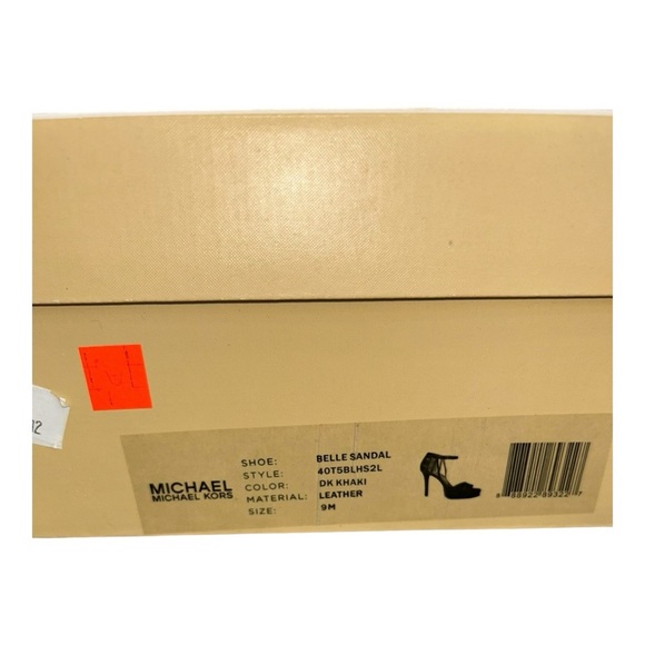 MICHAEL KORS BELLE SANDAL leather Sz 9M Platform Pumps Tan, Brown Women's Heels - Picture 13 of 16